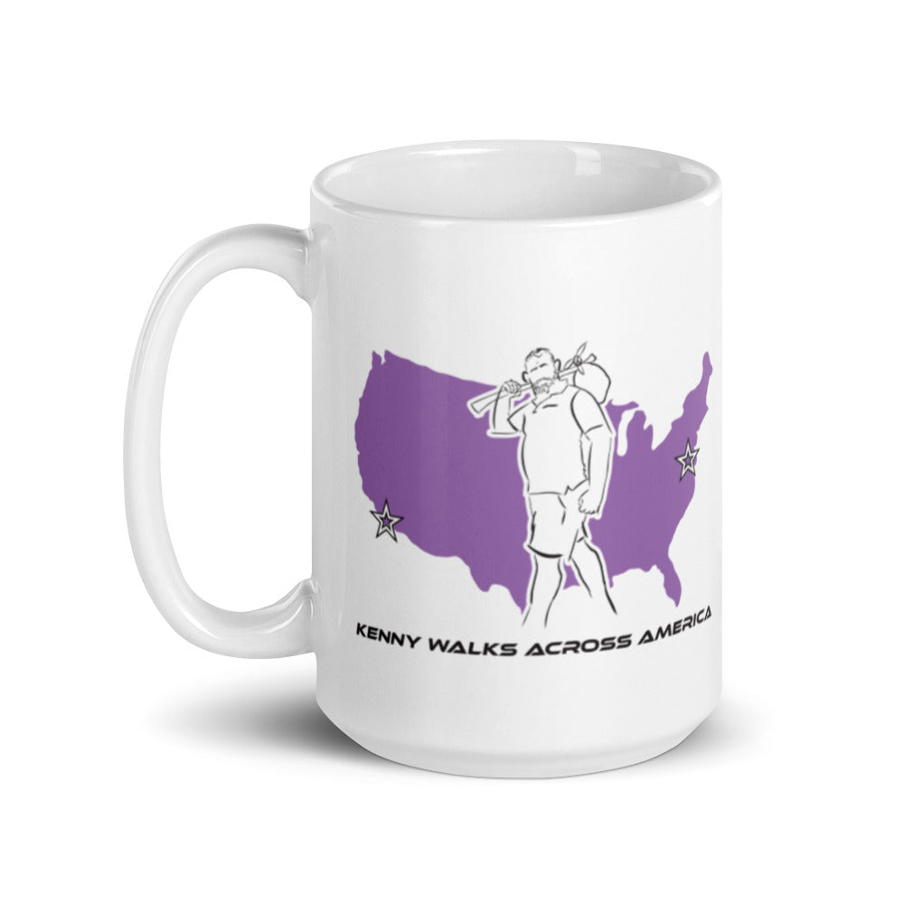 White glossy mug