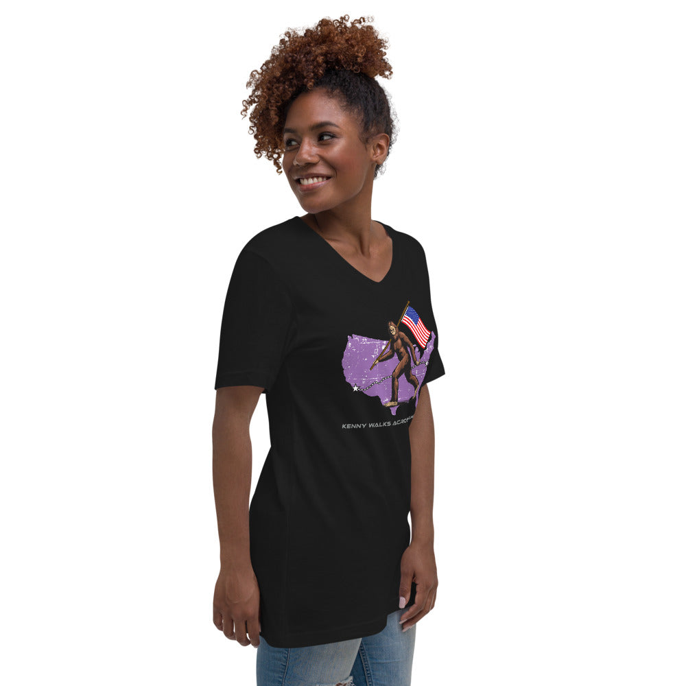 Unisex Short Sleeve V-Neck T-Shirt