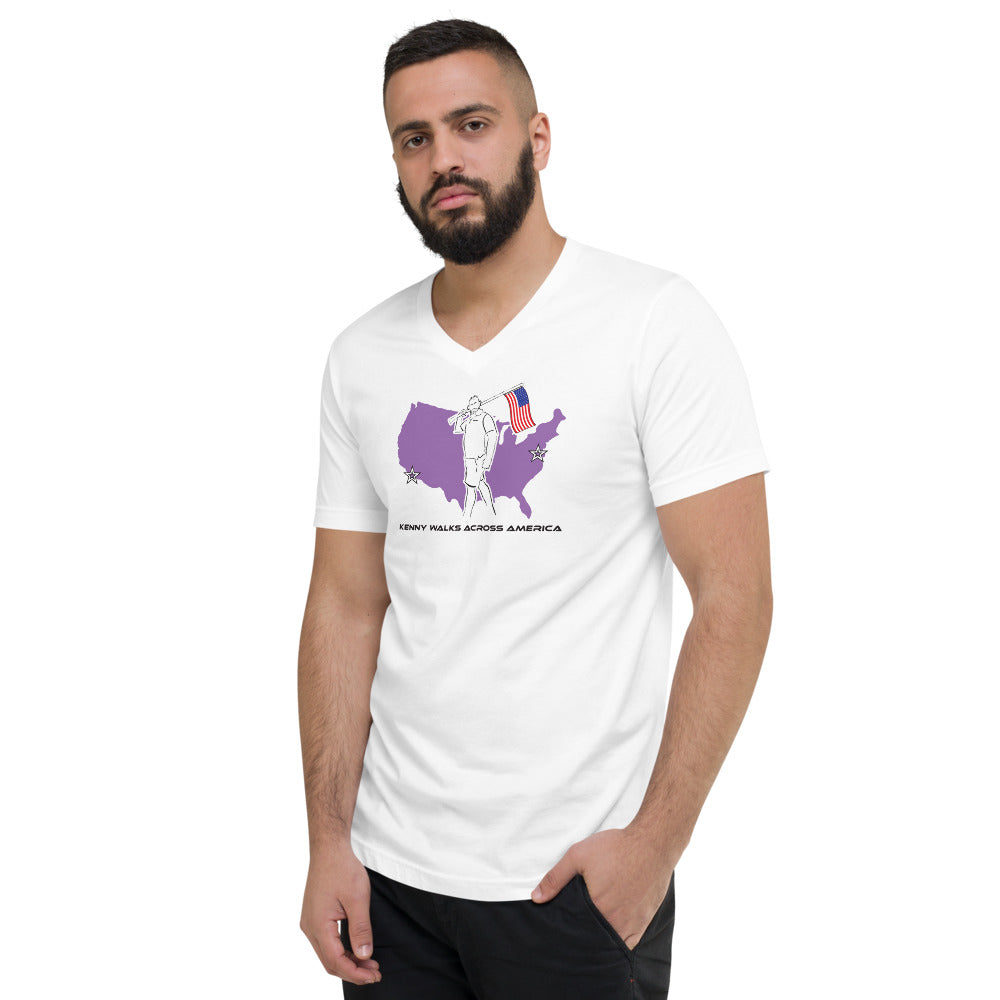 Unisex Short Sleeve V-Neck T-Shirt