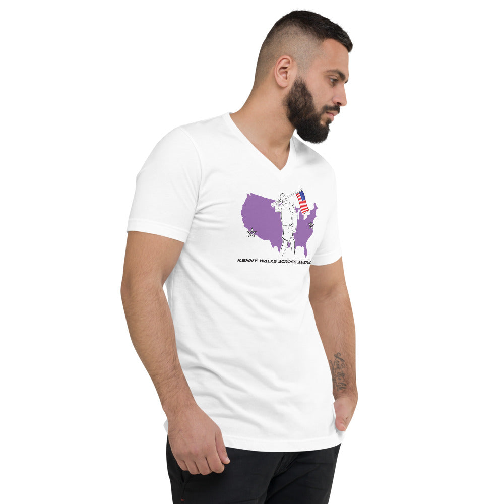 Unisex Short Sleeve V-Neck T-Shirt