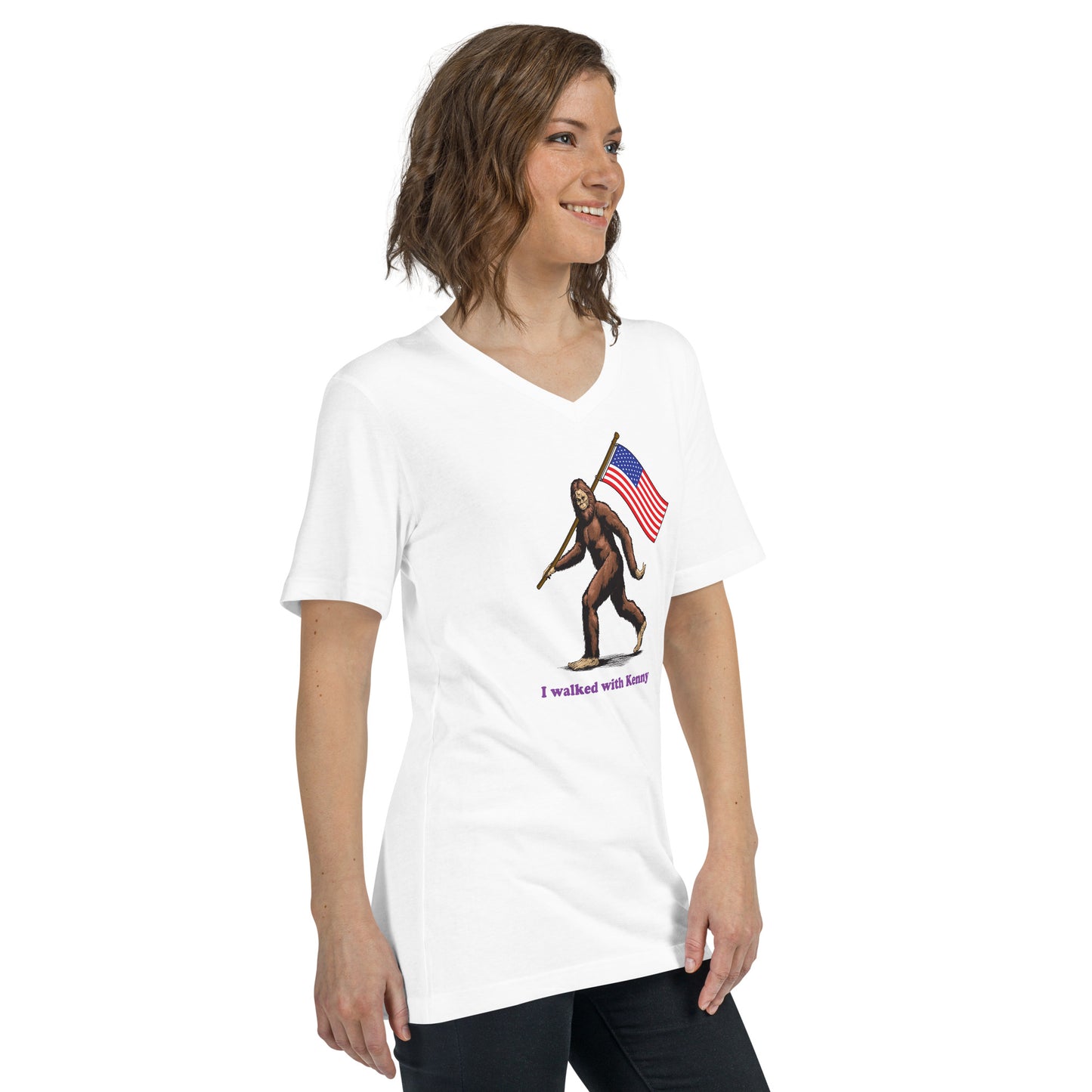 Unisex Short Sleeve V-Neck T-Shirt